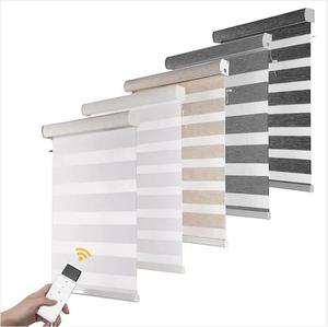 Motorized Zebra Blinds Electric Window Blinds Zebra Blinds For Windows Smart Blinds