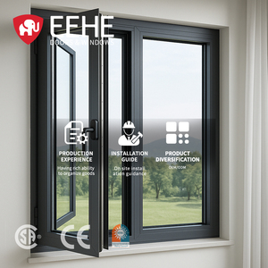 EEHE Modern Arched Thermal Insulation Casement Windows Aluminum NFRC Certified Double Glazed Soundproof Swing Windows For Villa