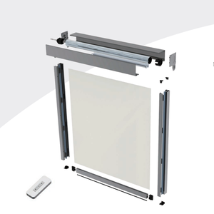 Automatic Motorized Zip Track Blinds Sunshade Blackout PVC
