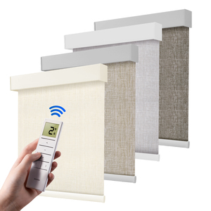 Smart Blinds Shades Blackout Fabric Screen Smart Automatic Electric Motorized Remote Control Indoor Window Blinds