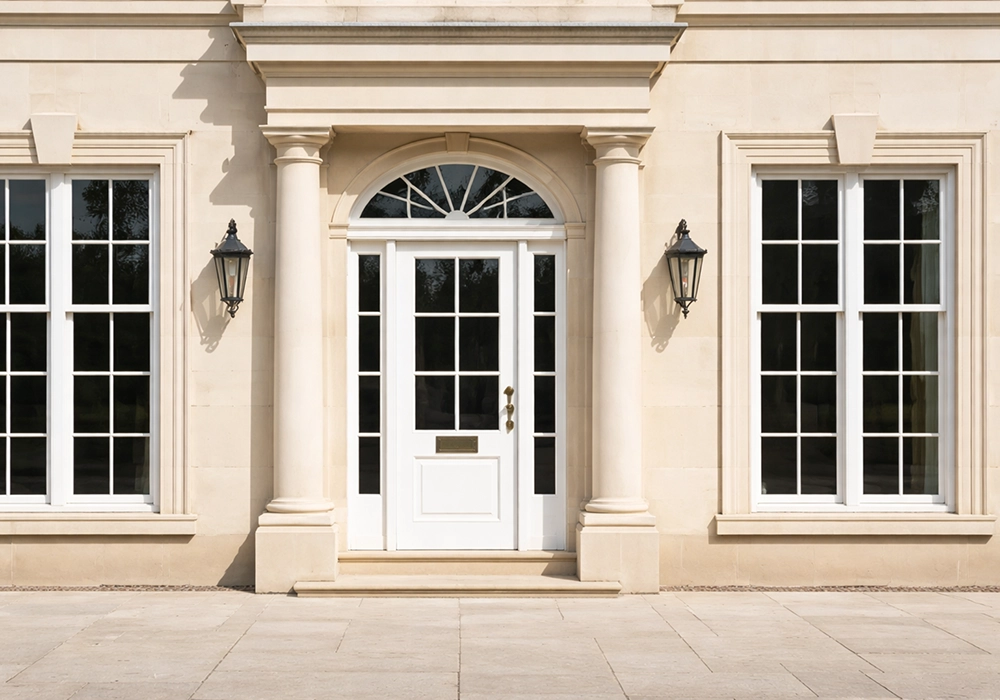 Arched Window with Integrated Georgian Bars