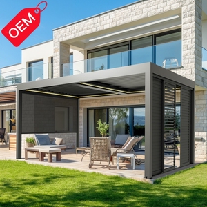 Modern Garden Outdoor Aluminum Louvered Pergola Pavilion