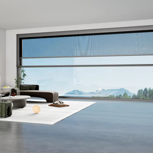 HUACAI Factory Smart Motorized Sliding Vertical Up And Down Villa Windows