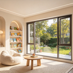 Hotel Balcony Soundproof Thermal Break Casement Windows With Double Glazed Glass