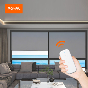 Tuya Shades Blackout Roller Blinds Built-in Metal Motor Quiet Indoor Home Use Electric Skylights Modern Anti-UV
